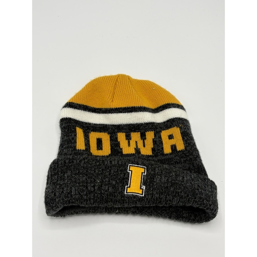 Iowa Hawkeyes NCAA Beanie Hay Gray Yellow OSFM Captivating Headwear